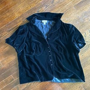 Velvet plus size top